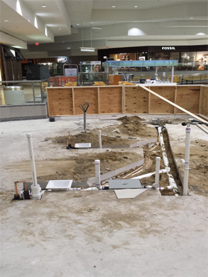 image of rough plumbing, Briarwood Mall, Ann Arbor, MI 2013